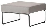 Pufe Modular Pix Assento Courino Cinza Claro Base Aco Preto - 55309 Sun House