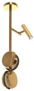 Plafon Eclipse Haste Vertical 16X23X74Cm Discos E Spot Articulado Meta... (PRETO, 220V)