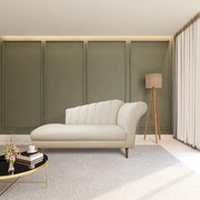 Divã Recife Suede 165 cm Pés Chanfrado Castanho M11 - D'Rossi  - Bege