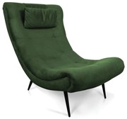 Poltrona Sher Suede Pés Palito de Ferro D03 - D'Rossi - Verde