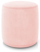 Puff Redondo Orgânico para Sala Malu Suede M11 - D'Rossi - Rosa Bebê
