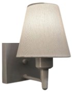 Arandela Quadrada Md-2034 Cinza Cúpula em Tecido Cone Branca - Bivolt