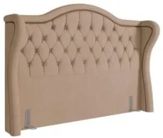 Cabeceira Cama Box Casal Queen 160cm Antibes Z37 Veludo Bege - Mpozena