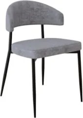 Cadeira de Jantar Estofada Kit 8 Chloe M25 Linho Lautrec Cinza - Mpoze