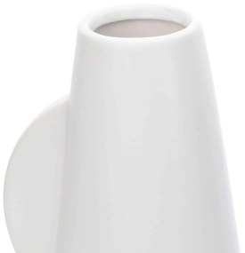 Vaso Decorativo em Cerâmica Branco 24,5x13x13 cm - D'Rossi