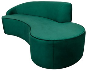 Sofá Decorativo 3 Lugares 210cm Abby Encosto Esquerdo Curvo Veludo Verde G15 - Gran Belo