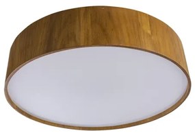 Plafon Sobrepor Acrilico Madeira Imbuia 70Cm Cilindrico