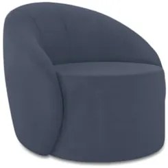 Sofá 2 Lugares 140cm Wendi e Poltrona Steve Suede Azul Marinho I01  -