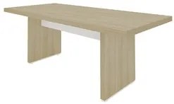 Kit 2 Mesas de Escritório Reunião 200cm Corp A06 Carvalho/Branco - Mpo