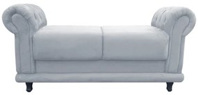 Recamier Barcelona Namoradeira Suede Cinza - D'Rossi
