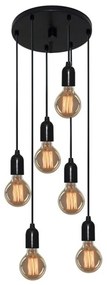 Lustre Pendente Luminária Retro Md-4162-6 Suporte Para Lâmpada / Não Inclusa - Bivolt