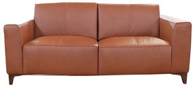 Conjunto Sofá de Couro 2 e 3 Lugares Devon M06 Cor Crystal Avermelhado 467 - ADJ DECOR