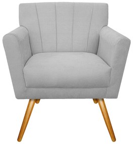 kit 02 Poltronas Laura Palito Mel Suede Branco - ADJ Decor
