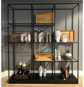 Estante Rio G - Cinza Claire c/ Detalhes Fendi Lumiere