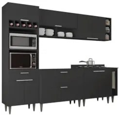 Armário de Cozinha CP07 Para Pia 100cm Pérola Z34 Preto - Mpozenat
