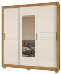 Guarda Roupa Casal 3 Portas de Correr e Espelho 202cm Toronto Z17 Frei