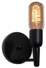 Arandela Retro Parede Md-2028 Preto Suporte Para Lâmpada - Bivolt