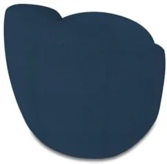 Poltrona Sala Giratória Redonda 91cm Steve Boucle Azul  I01  - Mpozena