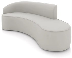 Sofá 4 Lugares Orgânico 220 cm Morgan Veludo D03 - D'Rossi - Cinza