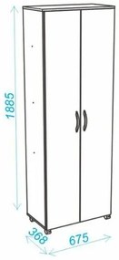 Armário Área De Serviço Lavanderia 2 Portas Branco Limpeza