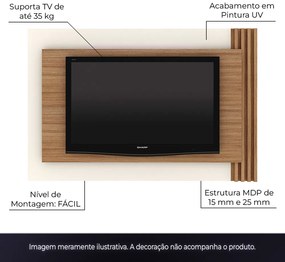 Painel Home para TV até 65 Sala de Estar PL3001 Natural/Off White G69 - Gran Belo