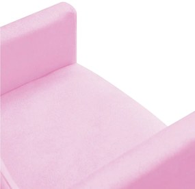 POLTRONA LARISSA SUEDE PES PALITO CASTAN - Rosa Bebê