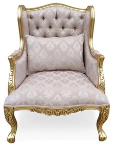 Poltrona Berger Madeira Maciça Design Clássico Peça Artesanal