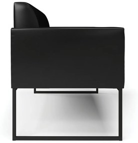 Sofá Namoradeira Base Industrial Preto Marisa Corano D03 - D'Rossi - Preto