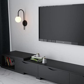 Arandela Umbrella Haste Curva 12X24X41Cm Aluminio E Globo Ø12Cm Rosca... (CHAMPANHE)