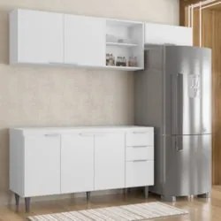 Armário de Cozinha CP03 Para Pia 150cm Pérola Z34 Branco    - Mpozenat