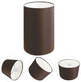 Cúpula Abajur Cilíndrica Cp-8002 Ø13x30cm Café