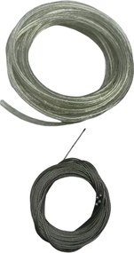 Kit Cabo De Aco Prata Com 5 Metros De Fio E 4 Prensas