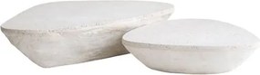 Mesa de Centro Orgânico Alta Maciça Concreto Branco