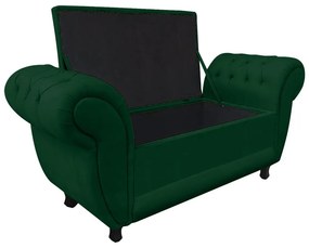 Recamier Baú Londres 1,20 m Suede D'Rossi - Verde