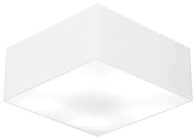 Plafon Quadrado Md-3012 Cúpula em Tecido 21/50x50cm Branco - Bivolt