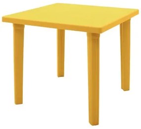 Mesa Tramontina Sancho 80 x 80 cm em Polipropileno Amarelo Summa