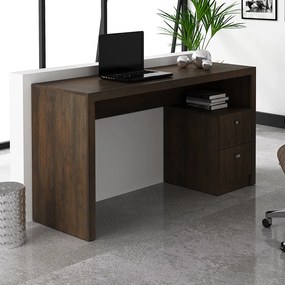 Mesa com 2 Gavetas para Escritório Home Office ME4130 MDP Rustico G69 - Gran Belo