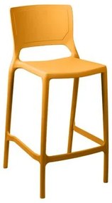 Banqueta Alta Cozinha Amarelo Mostarda Empilhável Urano em Polipropileno Acrilys