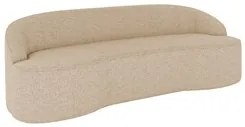 Sofá 4 Lugares para Sala de Estar Living 260cm Theo D06 Linho Marfim -
