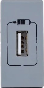Modulo Tomada Carregador Usb Pial Plus+ 1,5A Cinza
