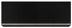 Armário Aéreo 160cm 4 Portas Nevada Preto - Lumil Móveis
