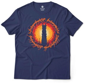 Camiseta Unissex Mordor Ring O Senhor dos Anéis Geek Nerd - Azul Marinho - GG