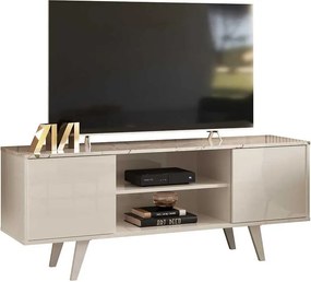 Rack Decorativo Barca 2 Portas Deslizantes até 50 Calacata/OffWhite G97 - Gran Belo