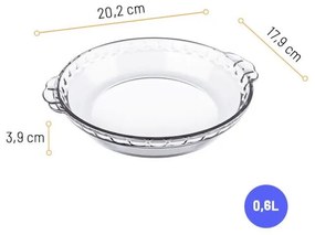 Forma de Vidro Temperado Filetada Marinex 600ml