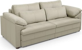 Sofá Retrátil Elétrico Sala de Estar Nolan Bipartido 250cm Conforto Premium em Couro OffWhite G58 - Gran Belo