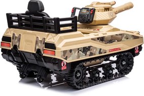 Carrinho Elétrico Mini Tanque com Som Luz e Disparador de Munição Camuflado Amarelo G31 - Importway
