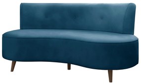 Sofá Living 2 Lugares 135cm Aang Pés Palito Veludo Azul Marinho G33 - Gran Belo