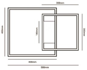 Plafon Canvas 58W Led 3000K Ip20 Preto Bivolt 58X40Cm | Opus Dn 82369 (Preto)
