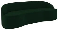 Sofá 3 Lugares para Sala de Estar Living 180cm Theo D06 Veludo Esmeral
