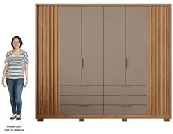 Guarda Roupa Casal 6 Portas Martin C01 Buriti/Fendi - Mpozenato